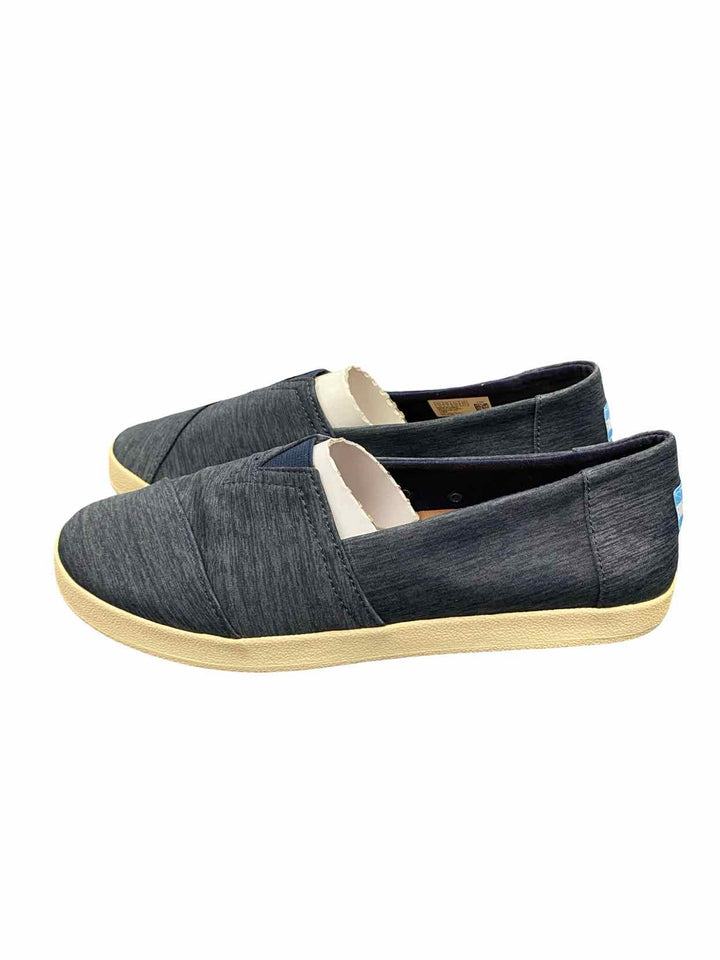 Toms Shoe Size 10 Blue slip-on Flats
