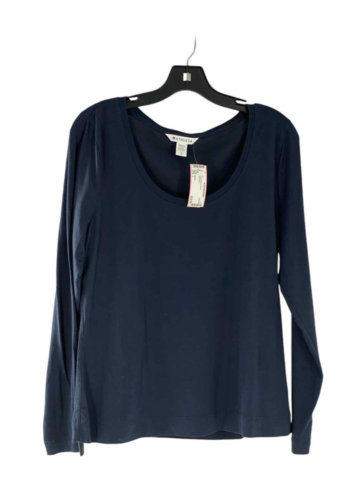 Athleta Size L Dark Navy Long Sleeve Shirts