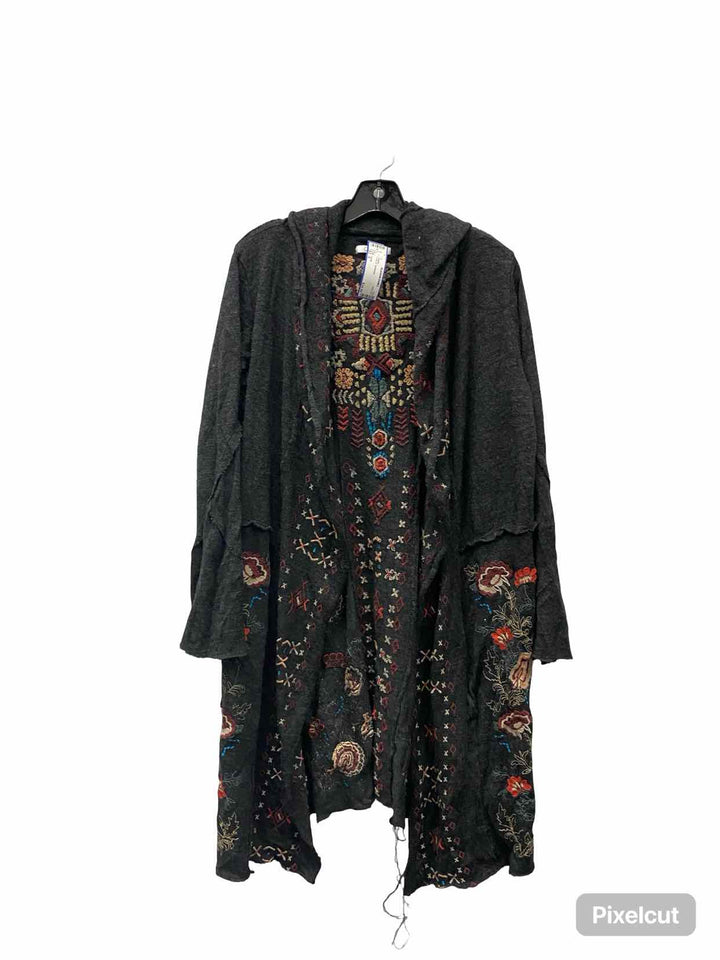 CAITE Size S Gray Embroidered Sweater