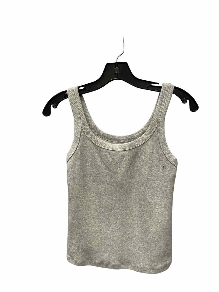 American Eagle Size S Gray Ribbed 92% Cotton Tank Top