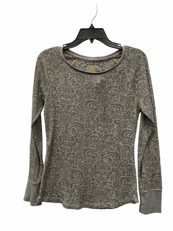 PrAna Size M Gray Print Long Sleeve Shirts
