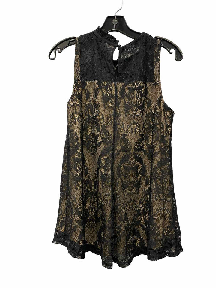 Fortune + Ivy Size M Black Lace Tank Top