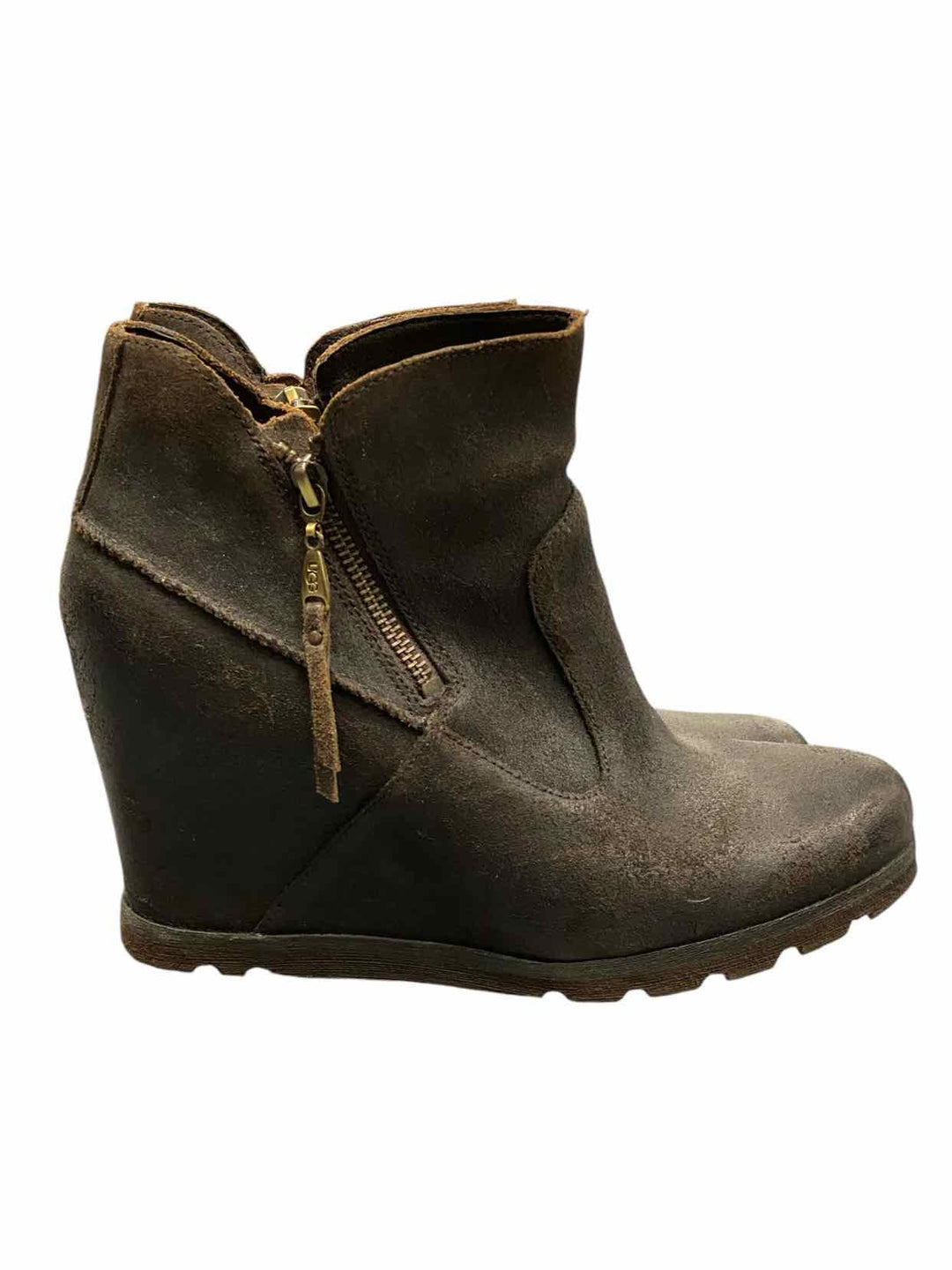 UGG Shoe Size 9.5 Brown Myrna Wedge Boots(Ankle)