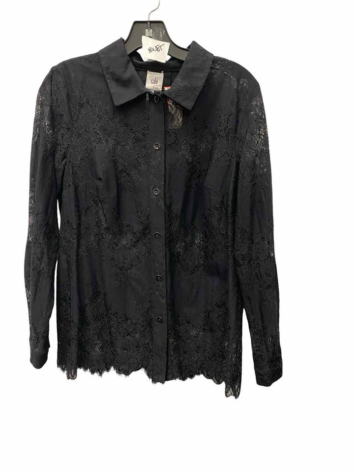 Cabi Size S Black Lace NWOT Long Sleeve Shirts