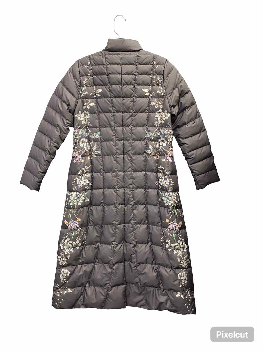 Unknown Brand Size M Gray Floral Coat(Long)