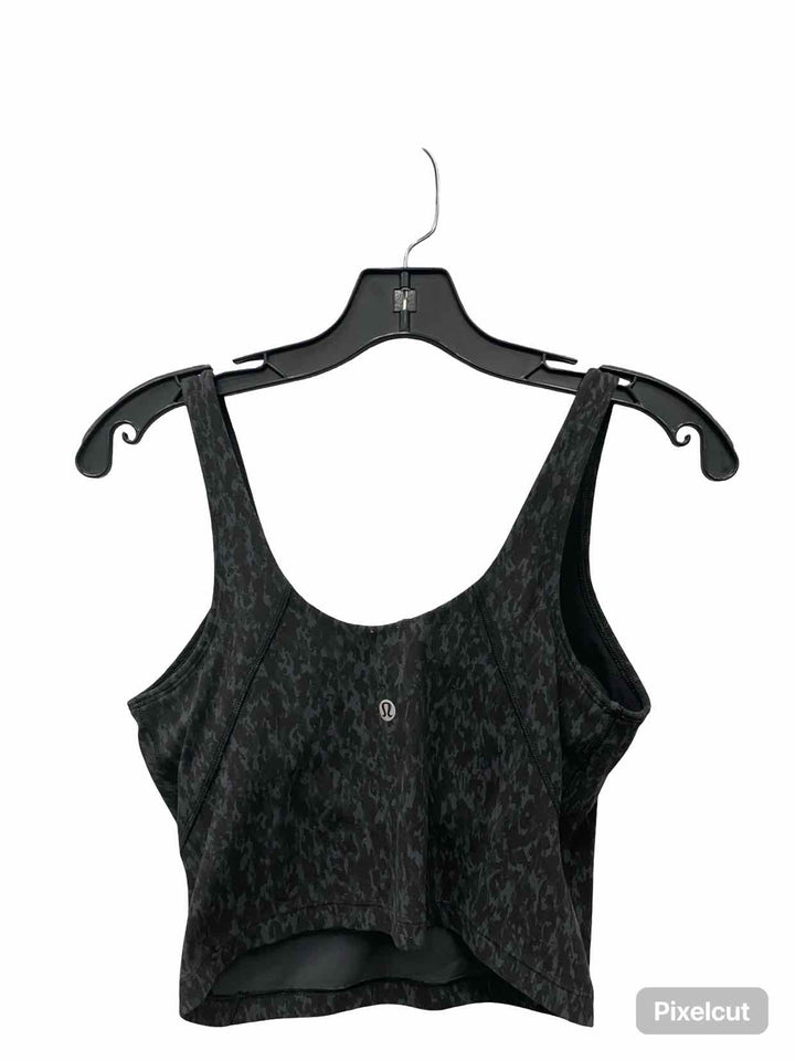 Lululemon Size 6 Gray Print Athletic Bra