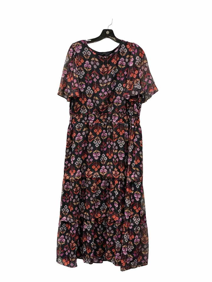 Ann Taylor Size XL Blue Purple Floral Dress