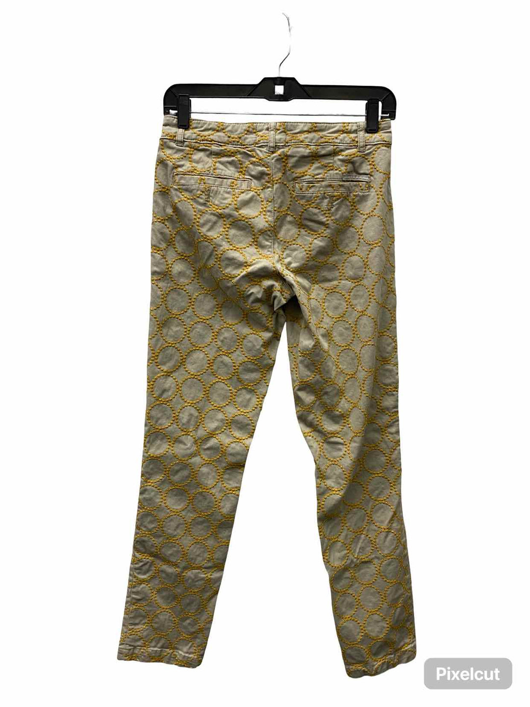 Anthropologie Size 26 Beige Yellow Circle Pants