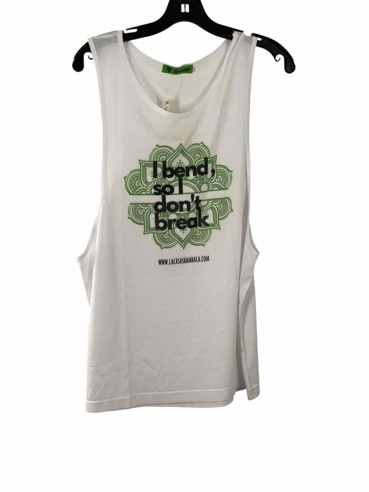 GibGae Size M White print Tank Top