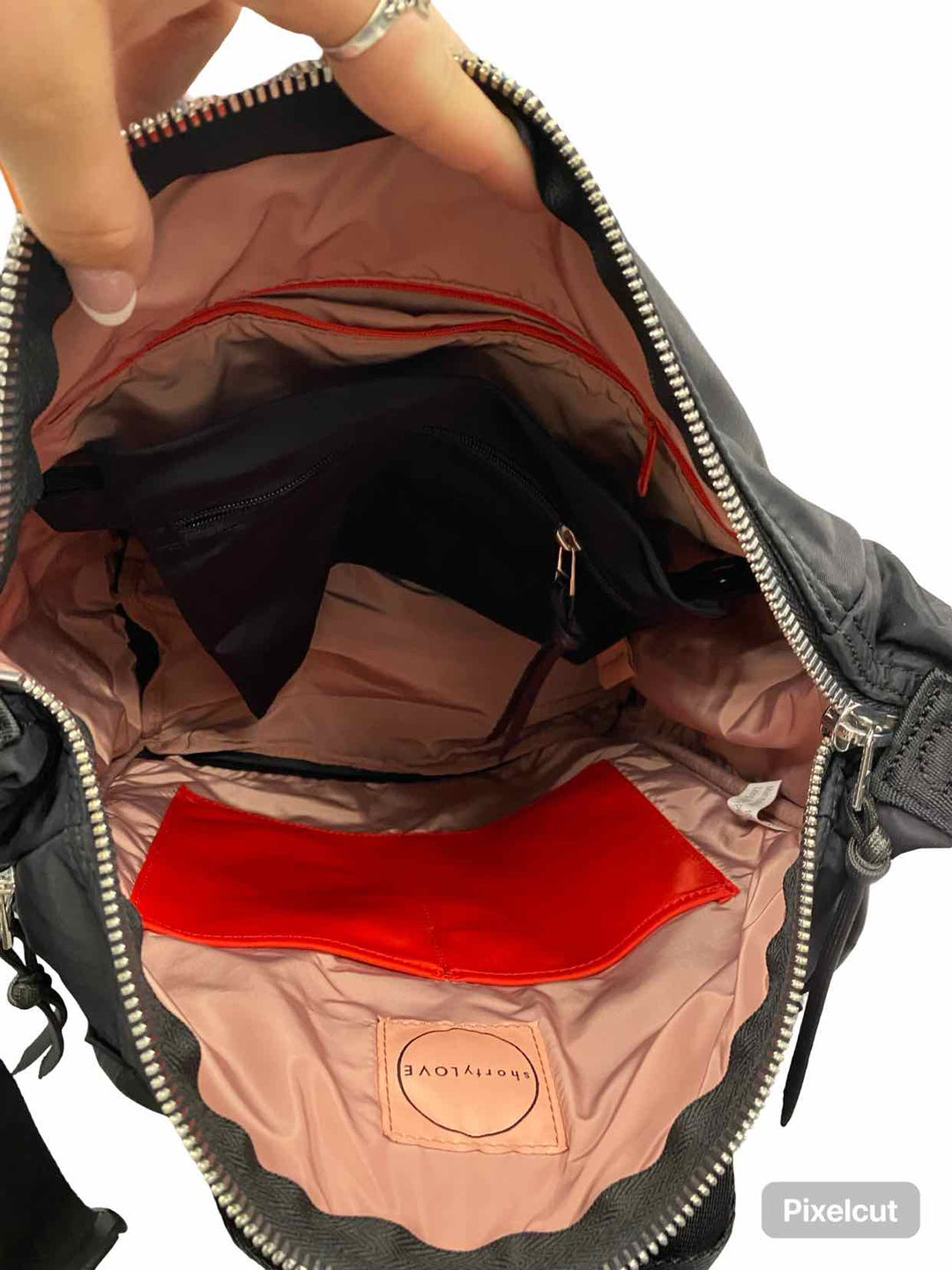 Shorty Love Black Boxer -  Large Backpack Purse