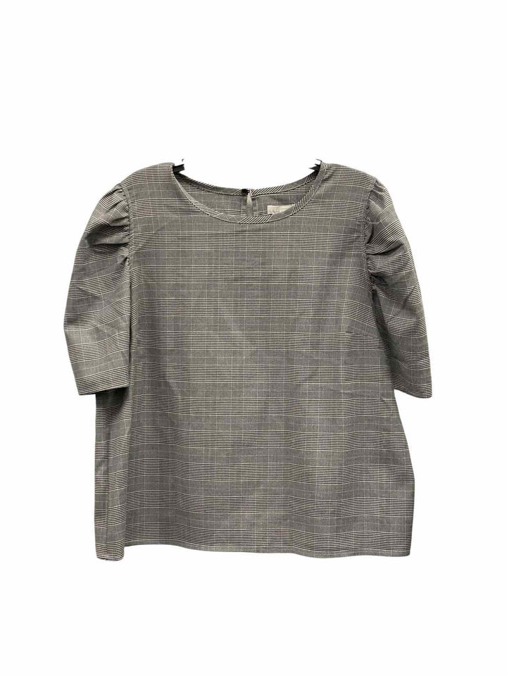 14th & Union Size L Grey Plaid Blend Short Sleeve Shirts