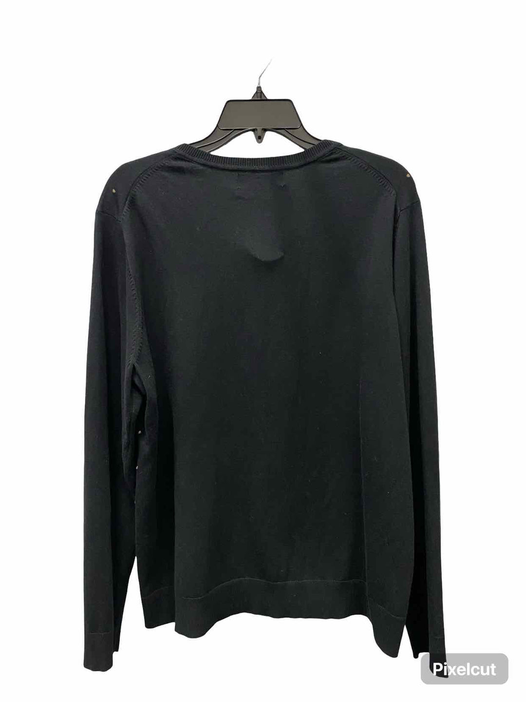 Karen Scott Size XL Black Polka Dot Sweater