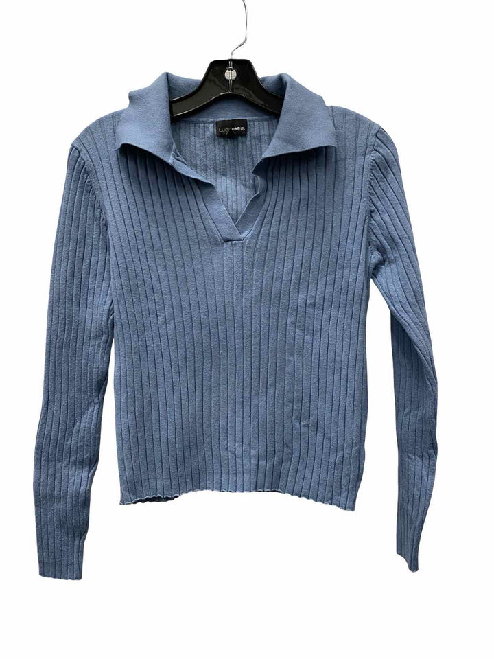 Lucy Paris Size L Blue Long Sleeve Shirts