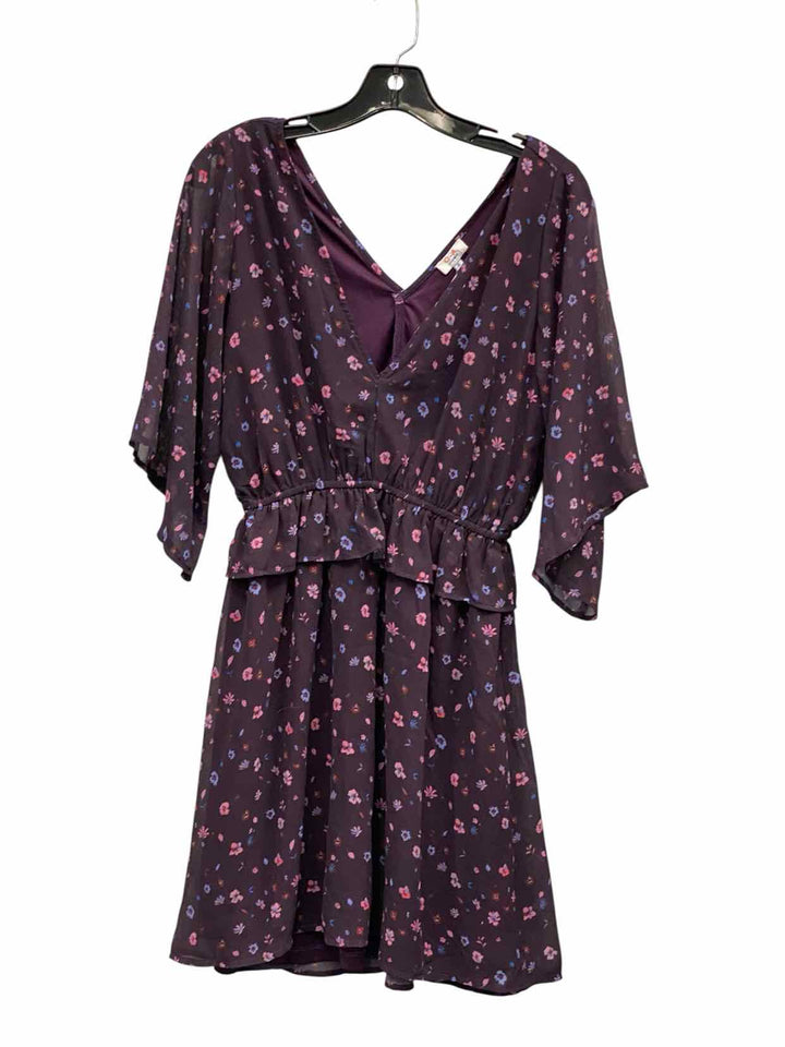 Q&A Size S Purple Floral Dress