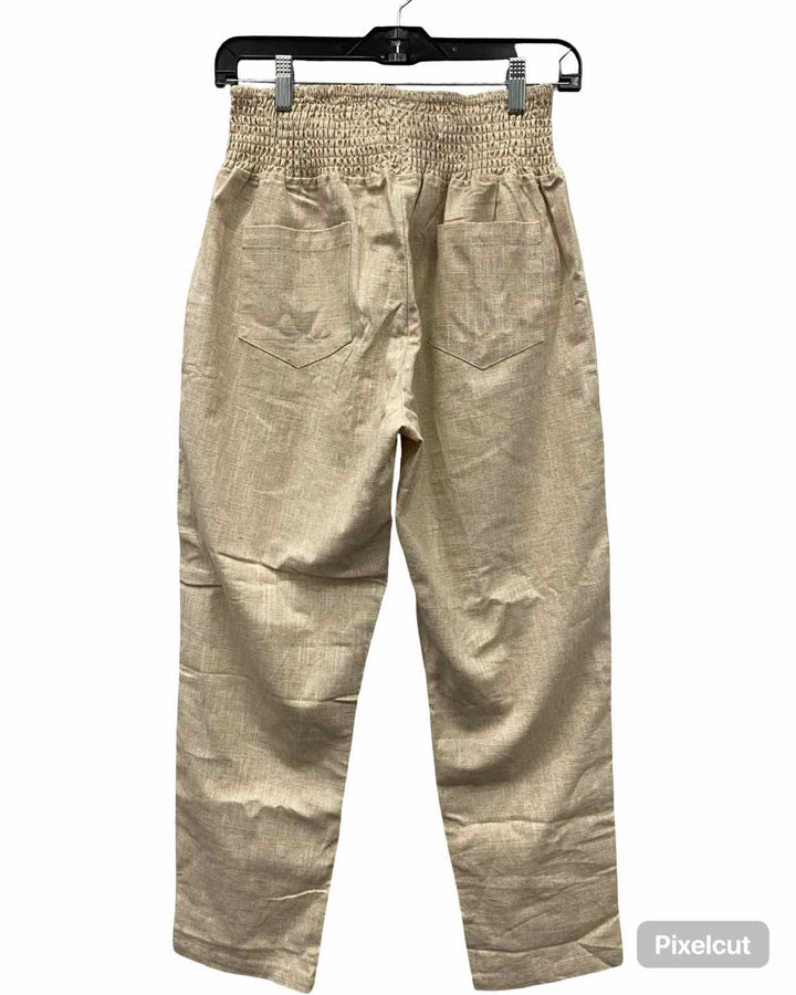 Emme by Marella Size M Beige 100% Linen Pants