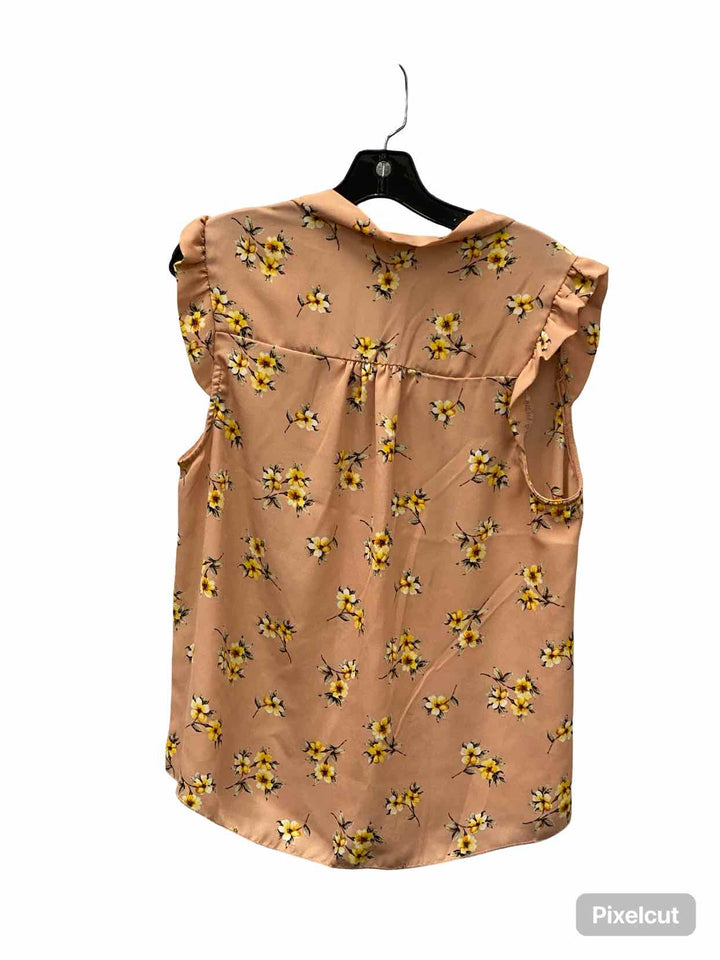 Miley + Molly Size XL Pink Yellow Floral Tank Top