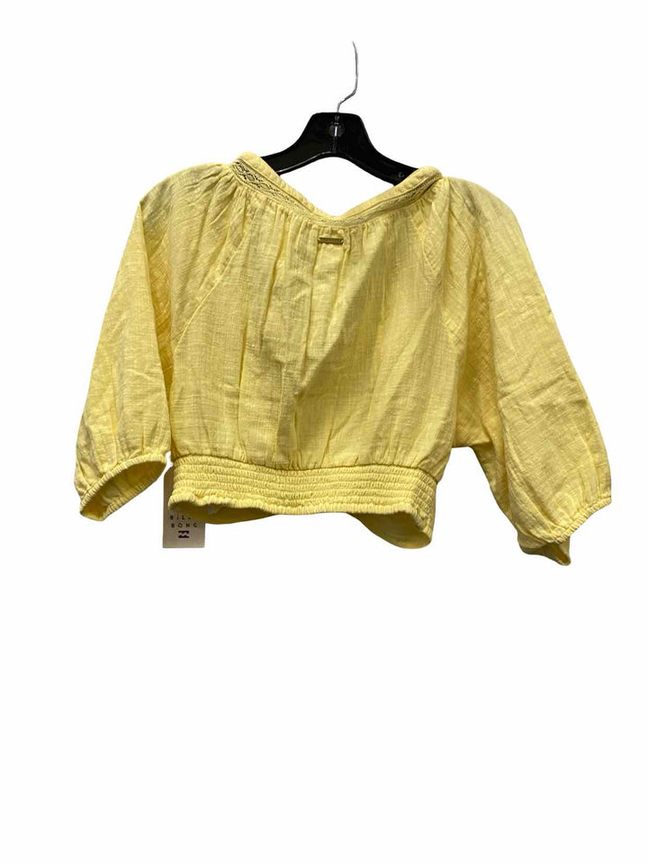 Billabong Size M Yellow Short Sleeve Shirts