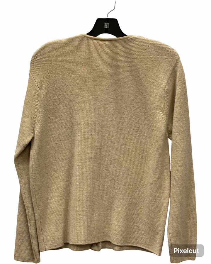 Talbots Size M Beige 100% Merino Wool Sweater