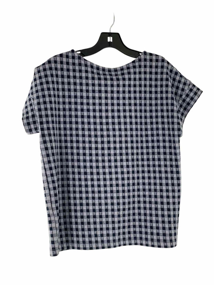 MadeWell Size XS Blue Black Checkered Short Sleeve Shirts