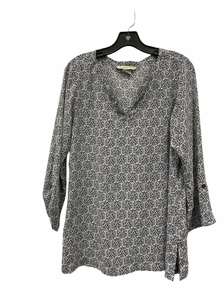 Exofficio Size M Black White Print Long Sleeve Shirts