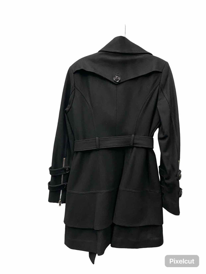 Guess Size L Black 60% Wool Coat(Long)