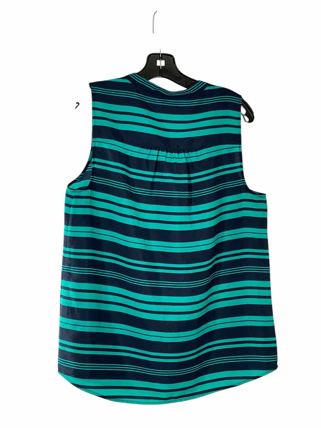 J. Crew Size 10 Teal navy Stripe Tank Top