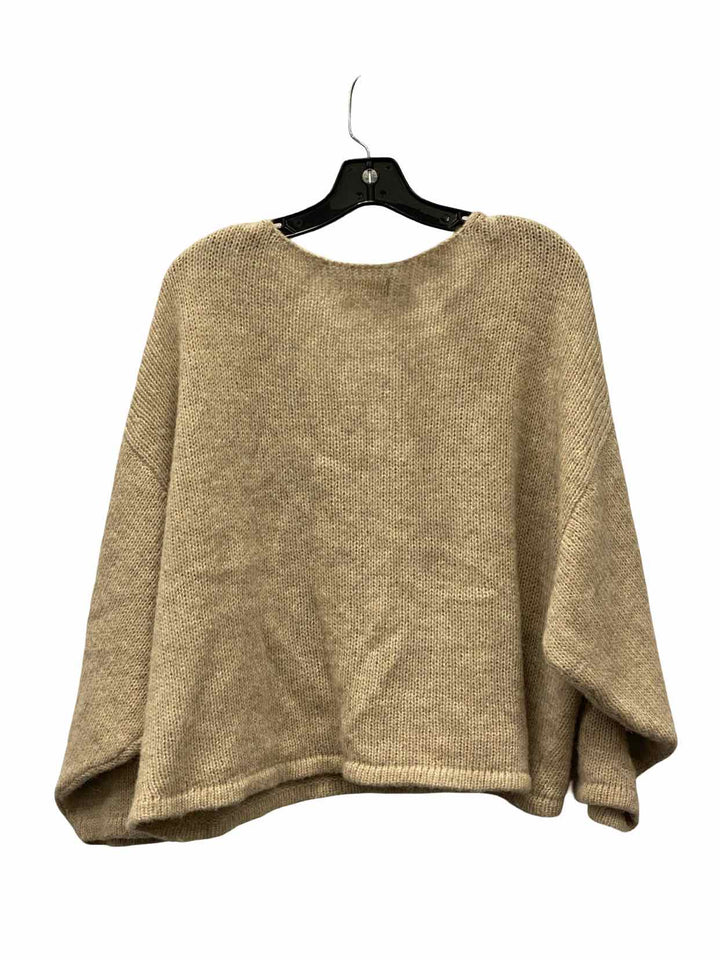 James Street Co. Size L Beige 60% Baby Alpaca Sweater