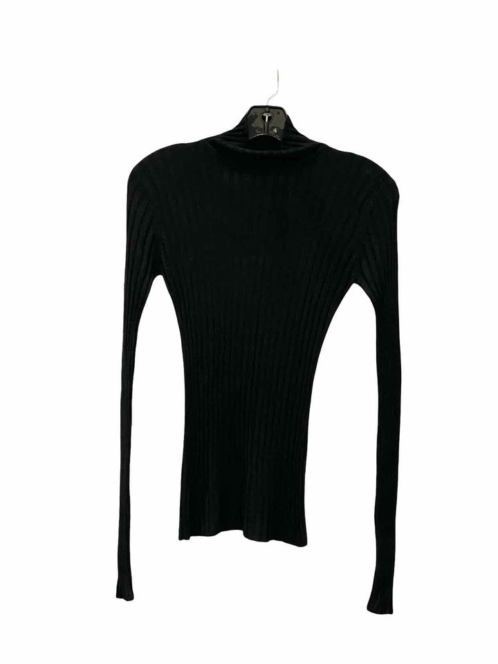 August Silk Size M Black 100% silk Long Sleeve Shirts