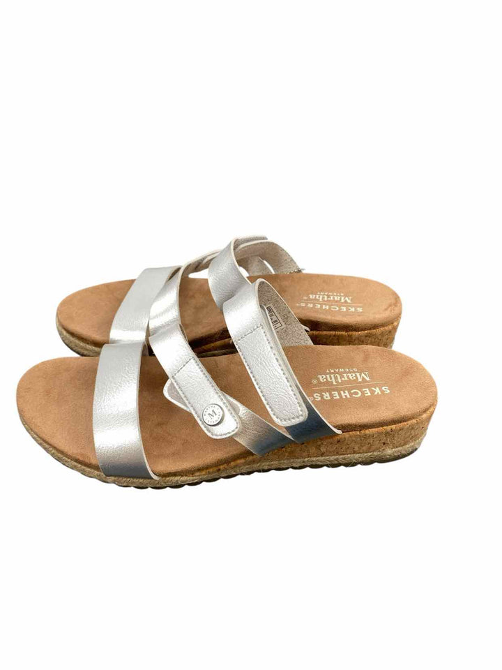 Skechers Shoe Size 8.5 Brown Silver NWT Sandals