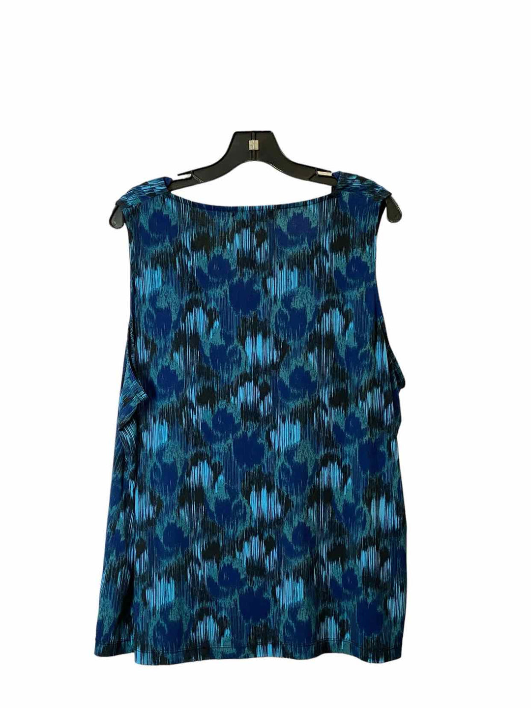 GNW Size 2X Blue Black Print Tank Top