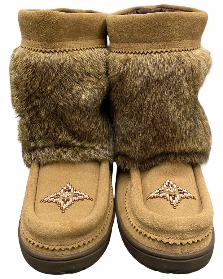 Manitobah Shoe Size 8 Brown Suede Waterproof Short Snowy Owl Boots(Ankle)
