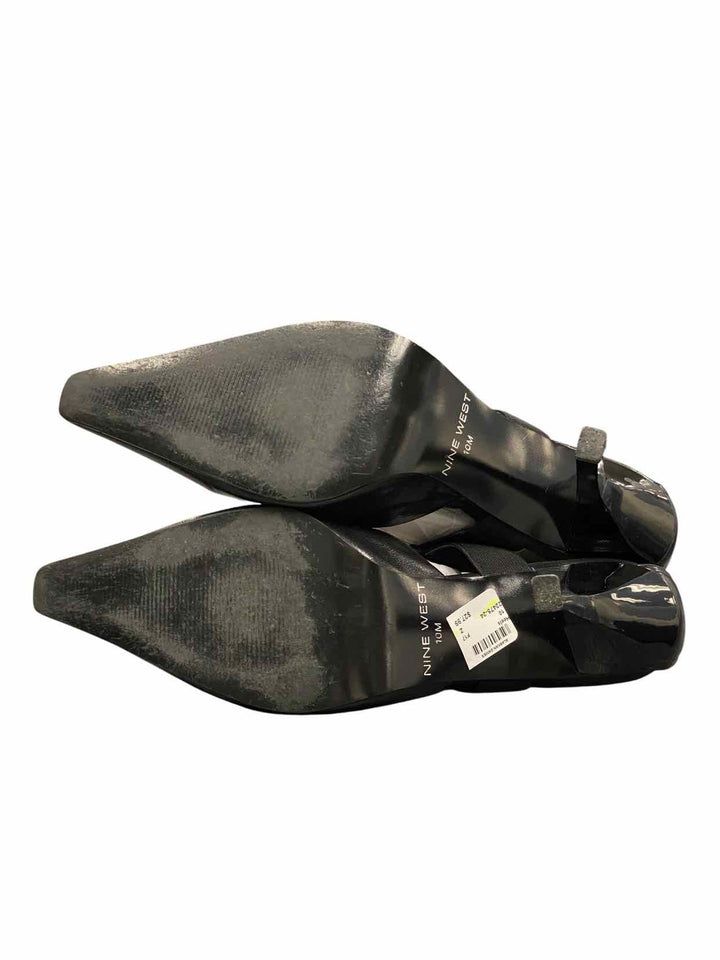 Nine West Shoe Size 10 Black Leather Heels