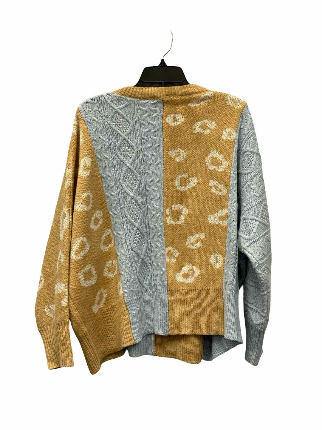 Perfectly Priscilla Size L Brown Blue Sweater