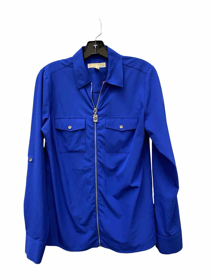 Michael Kors Size 4 Blue Long Sleeve Shirts
