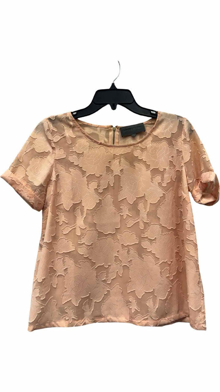 Sunday in Brooklyn Size XS Peach Floral Short Sleeve Shirts