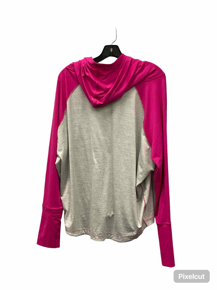 Brooks Size L Gray Pink Athletic Long Sleeve