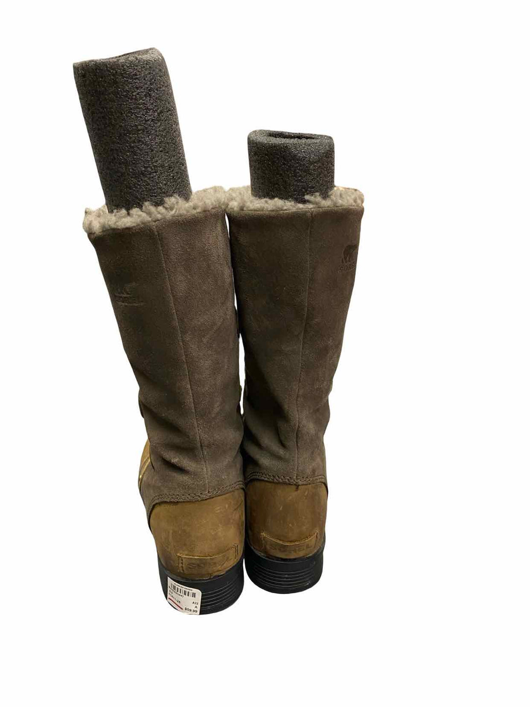 Sorel Shoe Size 8.5 Brown Leather Emelie Lace-Up Waterproof Boots(knee)