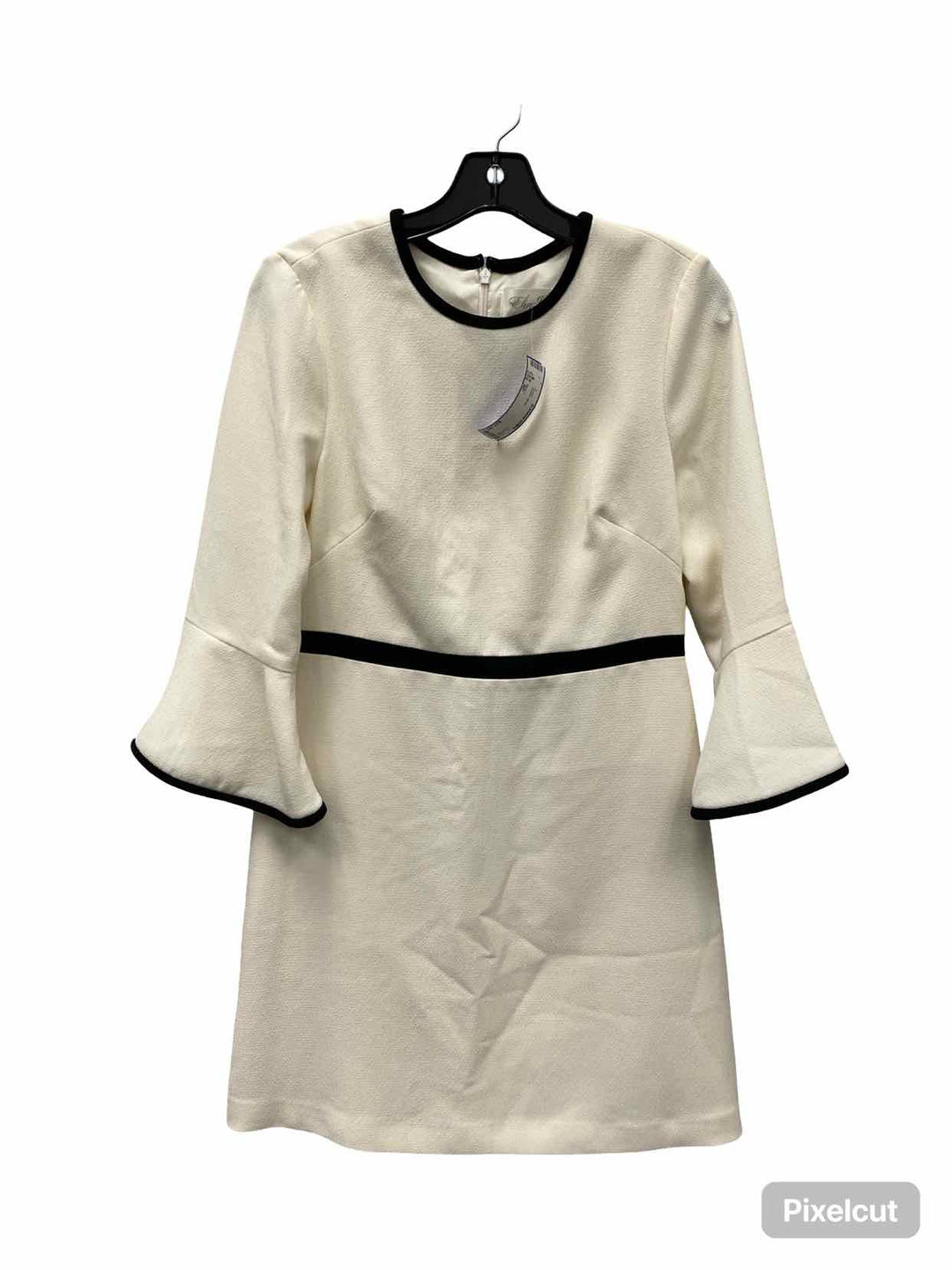 Eliza J Size 8P Cream Black Dress