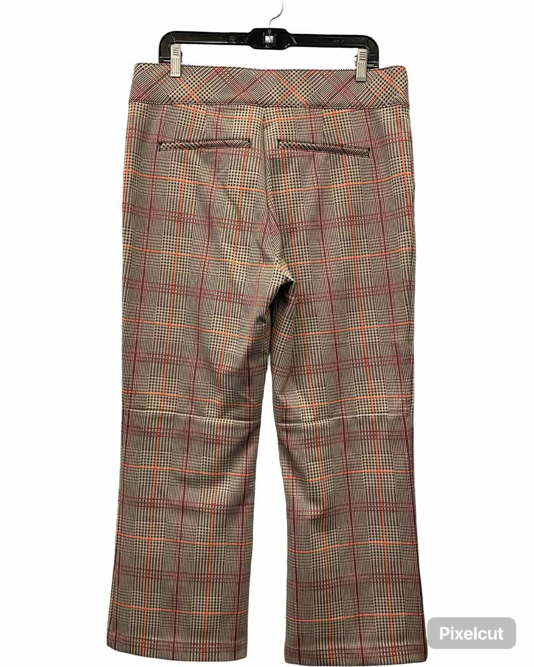 Spanx Size 1X Khaki Red Houndstooth Pants