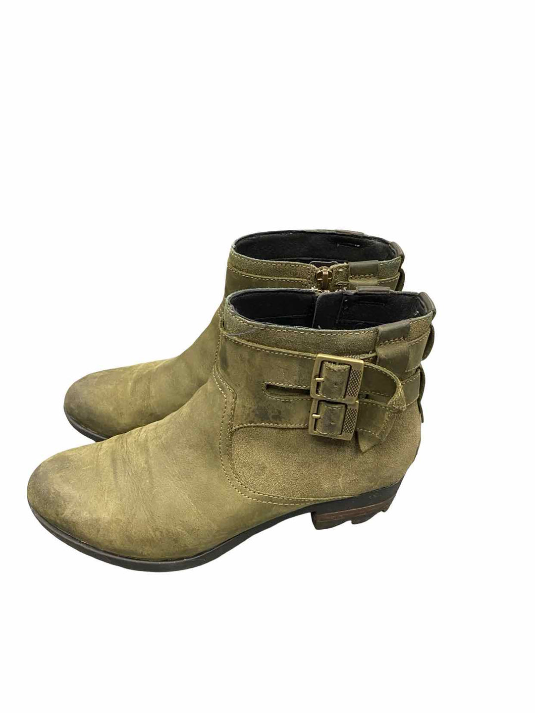 Sorel Shoe Size 8.5 Green Leather Lolla Bootie Boots(Ankle)