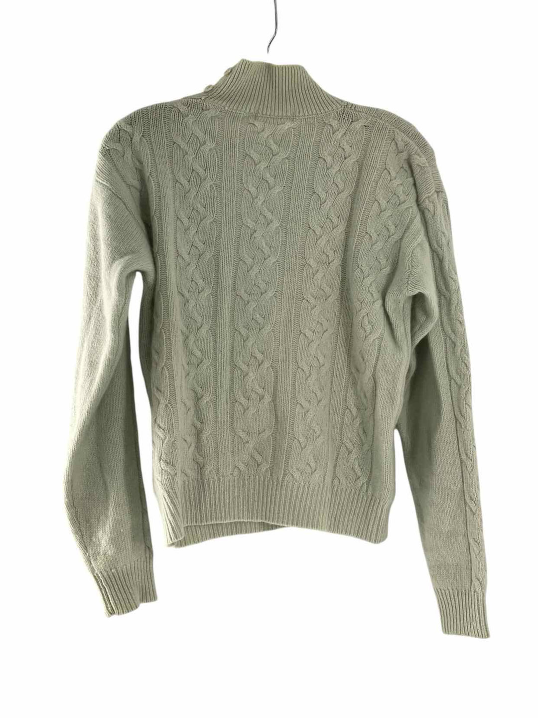 Talbots Size L light green Cable Knit Wool Blend Sweater