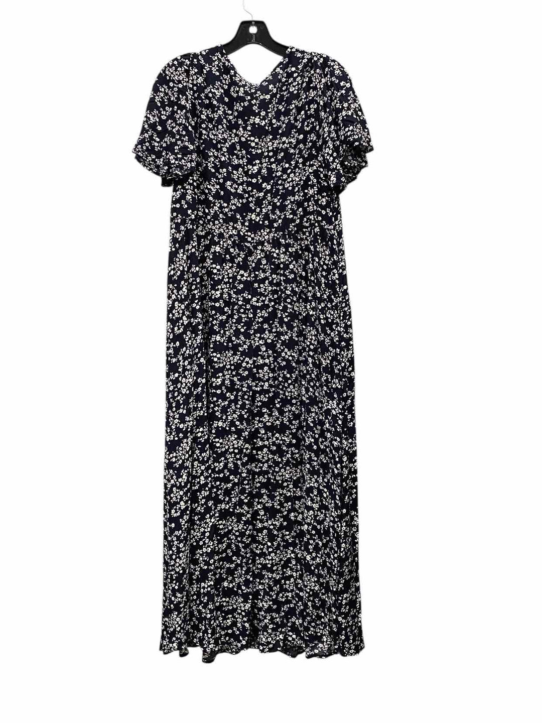 Bloomchic Size 12 Navy Blue White Floral Dress