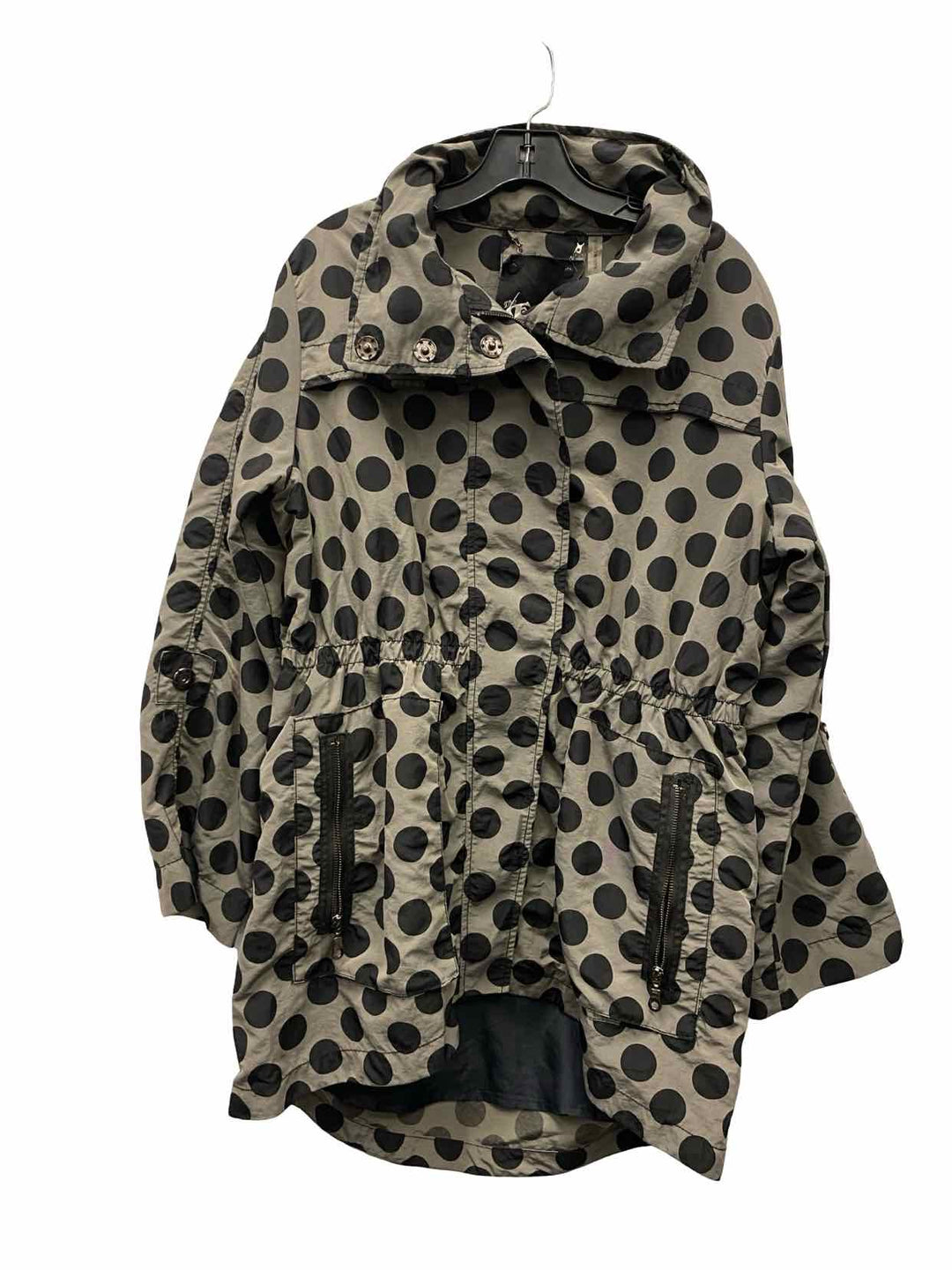 The Fillmore Size L Gray Black Polka Dot Jacket (Outdoor)