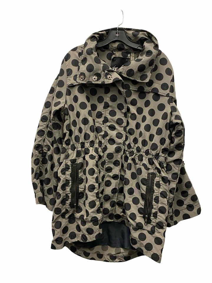 The Fillmore Size L Gray Black Polka Dot Jacket (Outdoor)