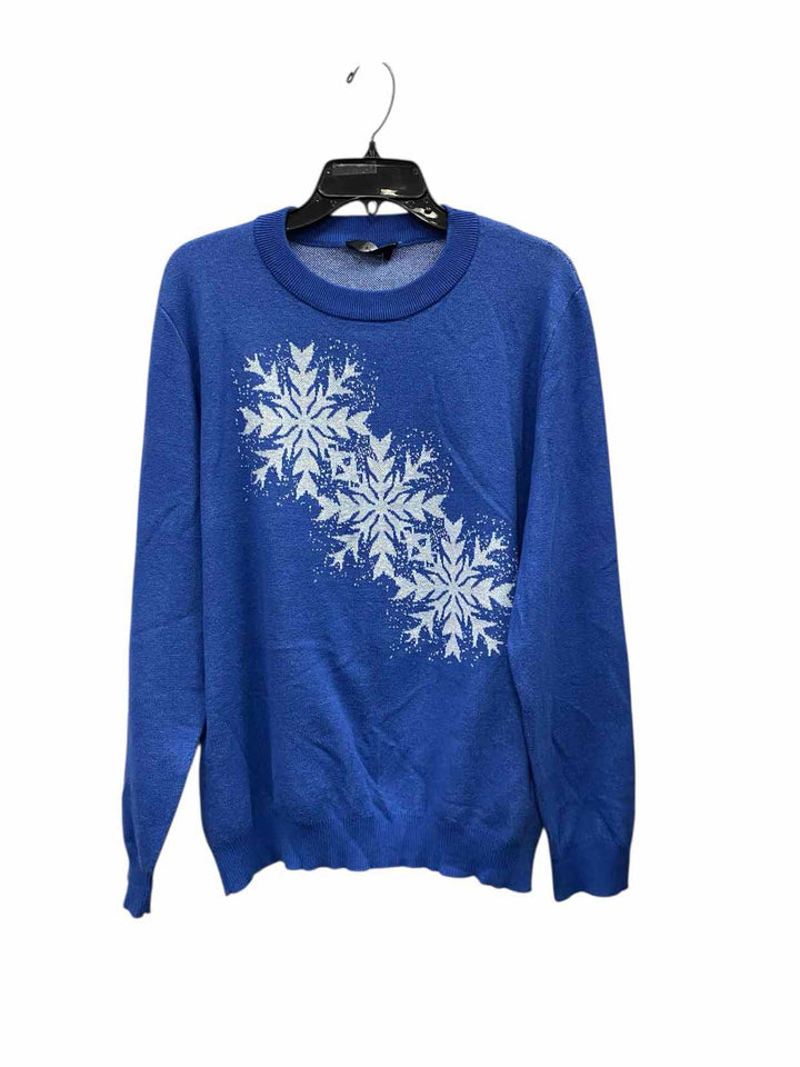 Unknown Brand Size XL Blue Black 55% Cotton Sweater