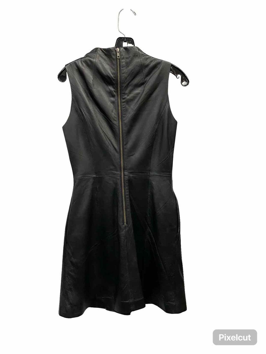 Milly Size 4L Faux Leather Dress
