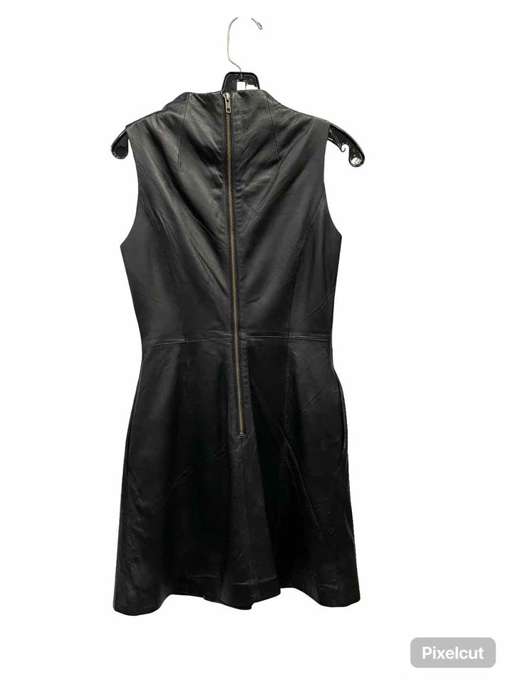 Milly Size 4L Faux Leather Dress