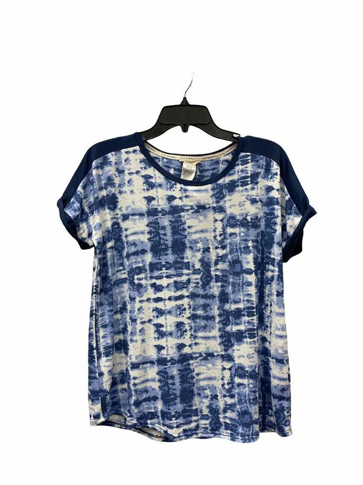 Lucky Brand Size M Blue Print Short Sleeve Shirts