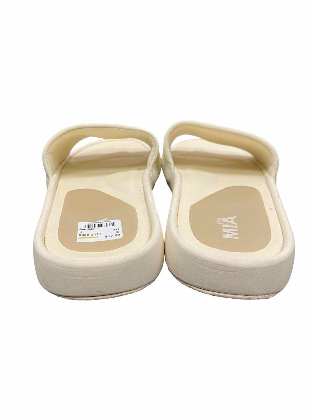 Mia Shoe Size 9 Cream Slide Sandals