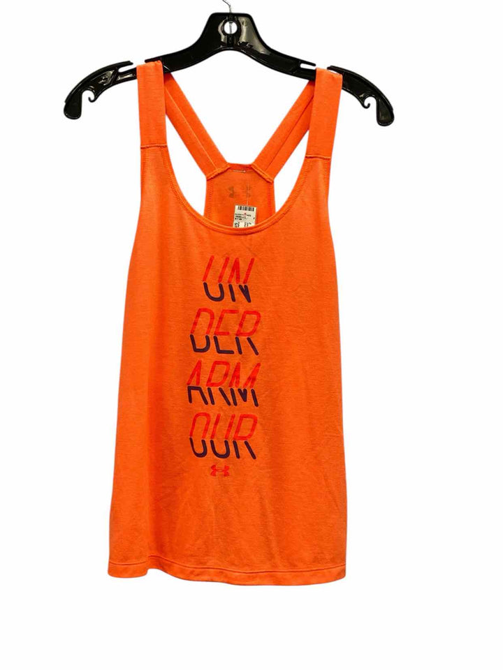 Under Armour Size S/M Orange Athletic Tank Top